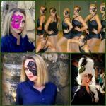 Black Lace half masks (adhe..